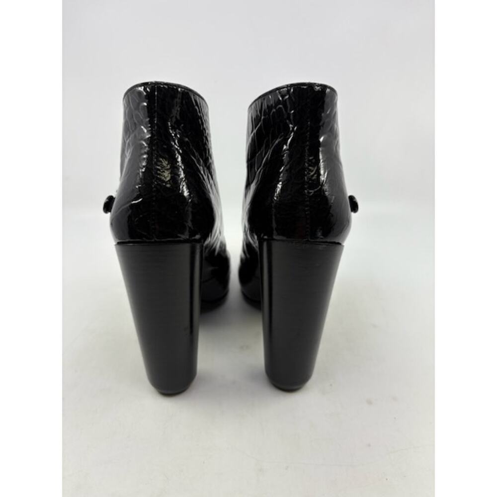 Louis Vuitton Delft Cornelia Croc Patent Leather Ankle Boots Black Size 38.5 - Picture 9 of 14